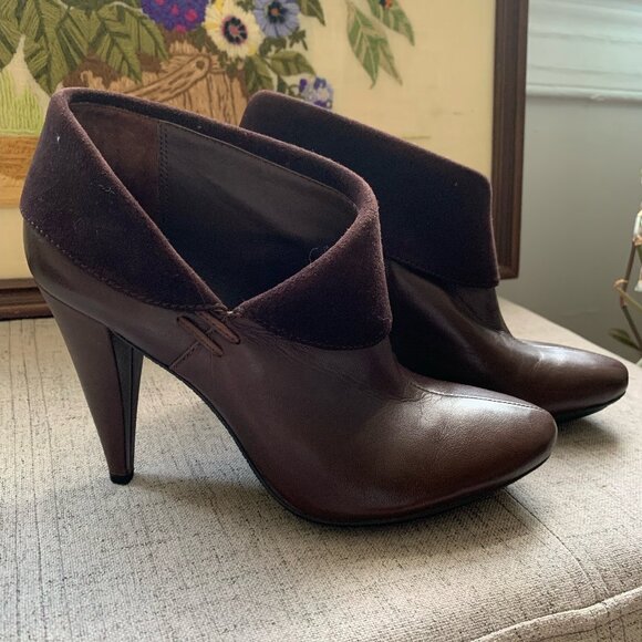 Coach Brown Leather Ankle Boots - Picture 1 of 6